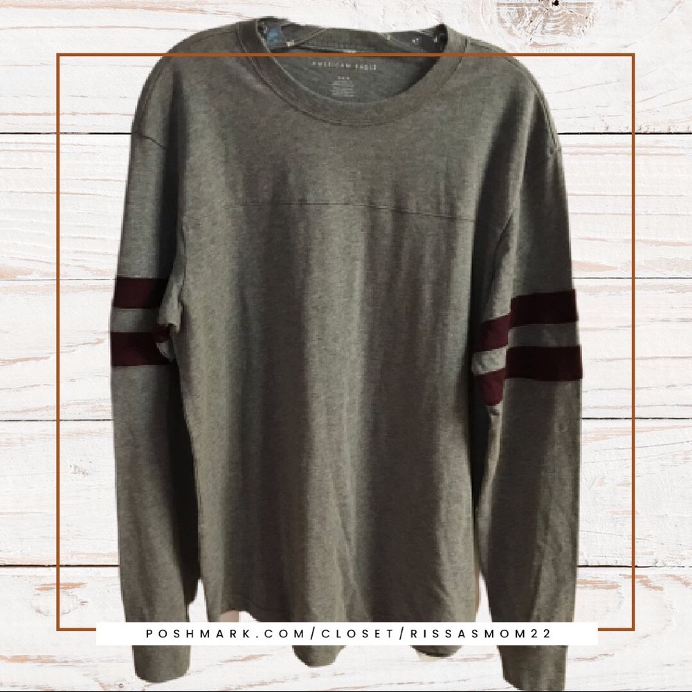 AMERICAN EAGLE Standard Fit Long Sleeve T-Shirt M